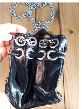 Handtasche Umhängetasche Queen of Darkness schwarz Gothic Metal Wacken Steampunk
