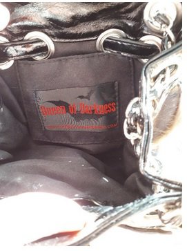 Handtasche Umhängetasche Queen of Darkness schwarz Gothic Metal Wacken Steampunk