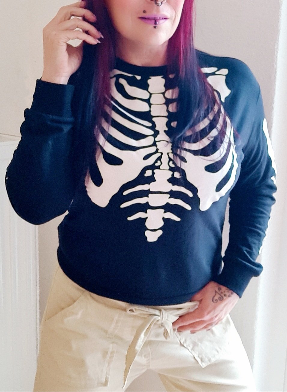 H&M Pullover gr.S 36 Schwarz Skull Sweater