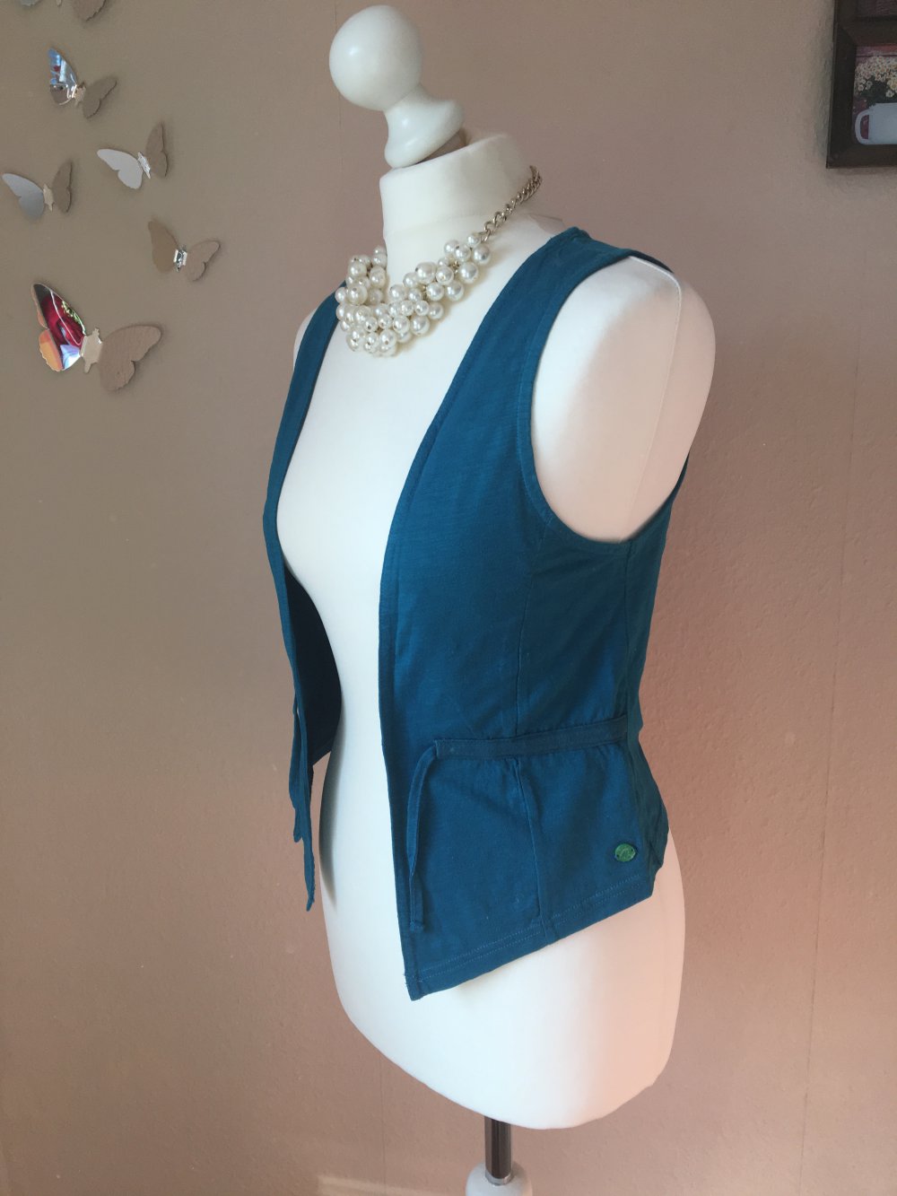 NEU Street One Weste Cardigan in Petrol 36