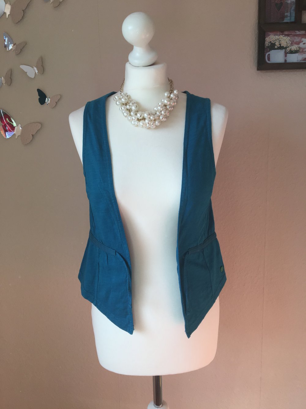 NEU Street One Weste Cardigan in Petrol 36