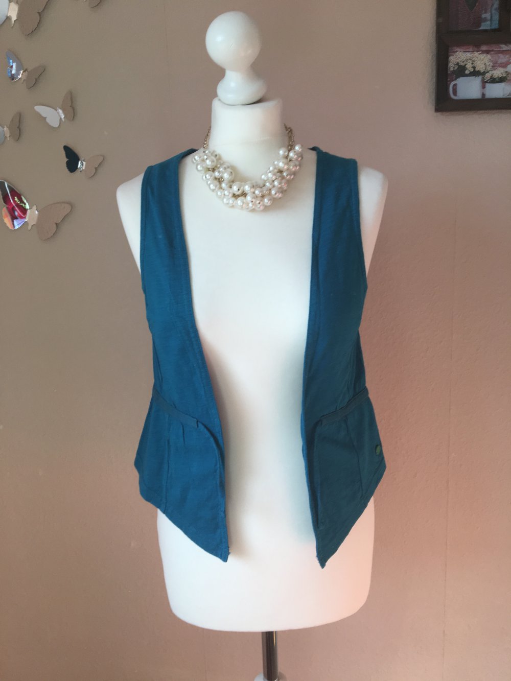 NEU Street One Weste Cardigan in Petrol 36