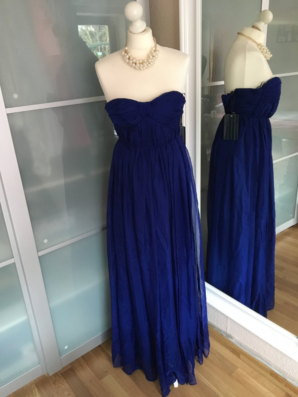 NEU Bershka Kleid Abendkleid Royalblau XS Abiballkleid Abschluss