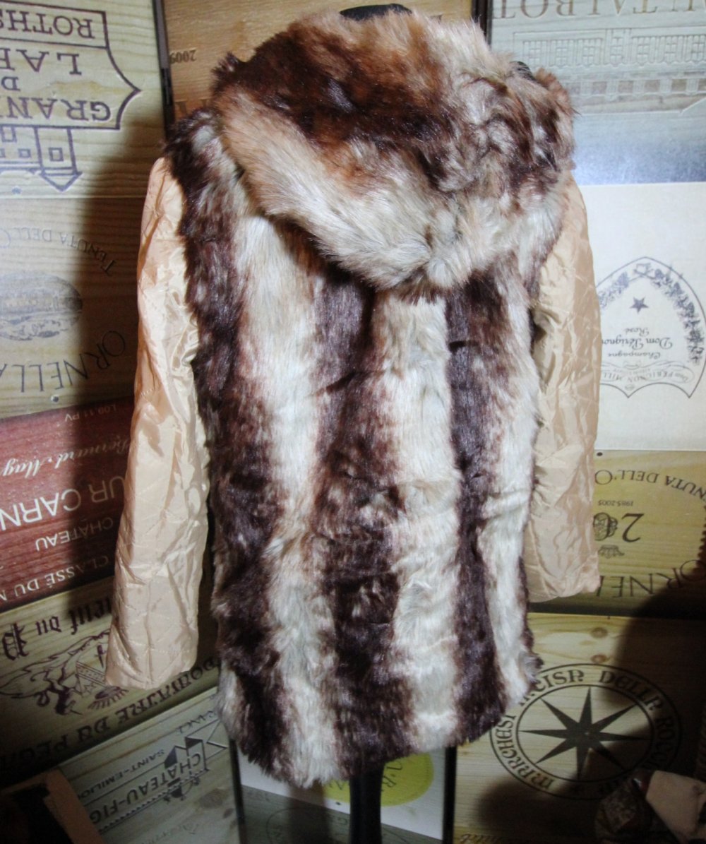 Jacke Longjacke Kunstfell Kunstpelz Faux Fur Kapuze Herbst chic Blogger