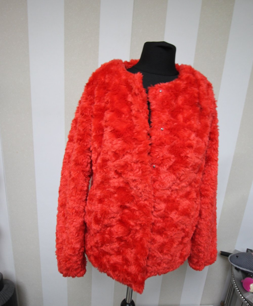 Saint Tropez Kunstfelljacke Teddy Herbst Winter Jacke Kunstpelz