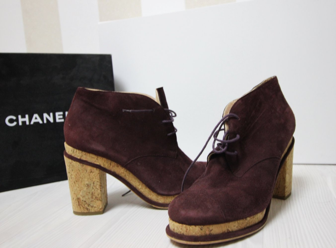  CHANEL Stiefeletten Heels Wildleder 40,5 Designer Blogger 