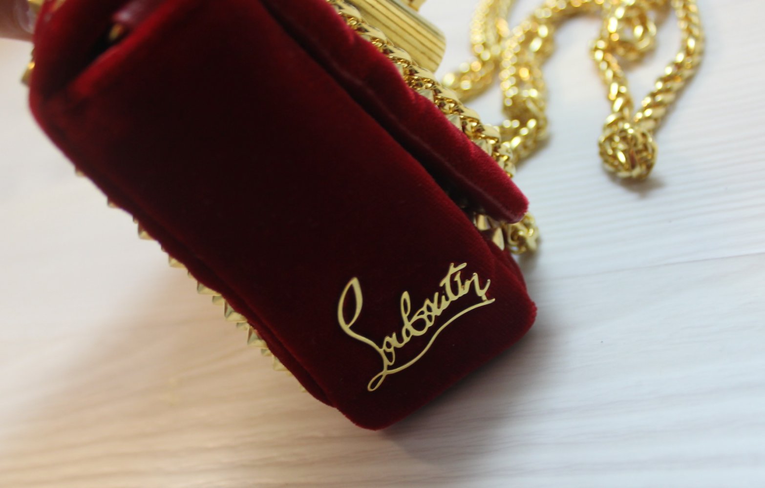  CHRISTIAN LOUBOUTIN Charity Happy Bag Handtasche Nieten Leopard Animal