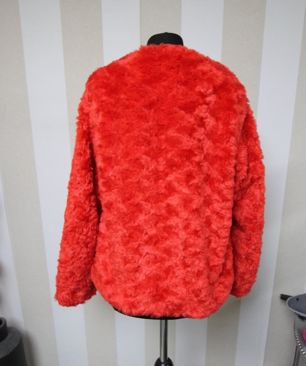 Saint Tropez Kunstfelljacke Teddy Herbst Winter Jacke Kunstpelz
