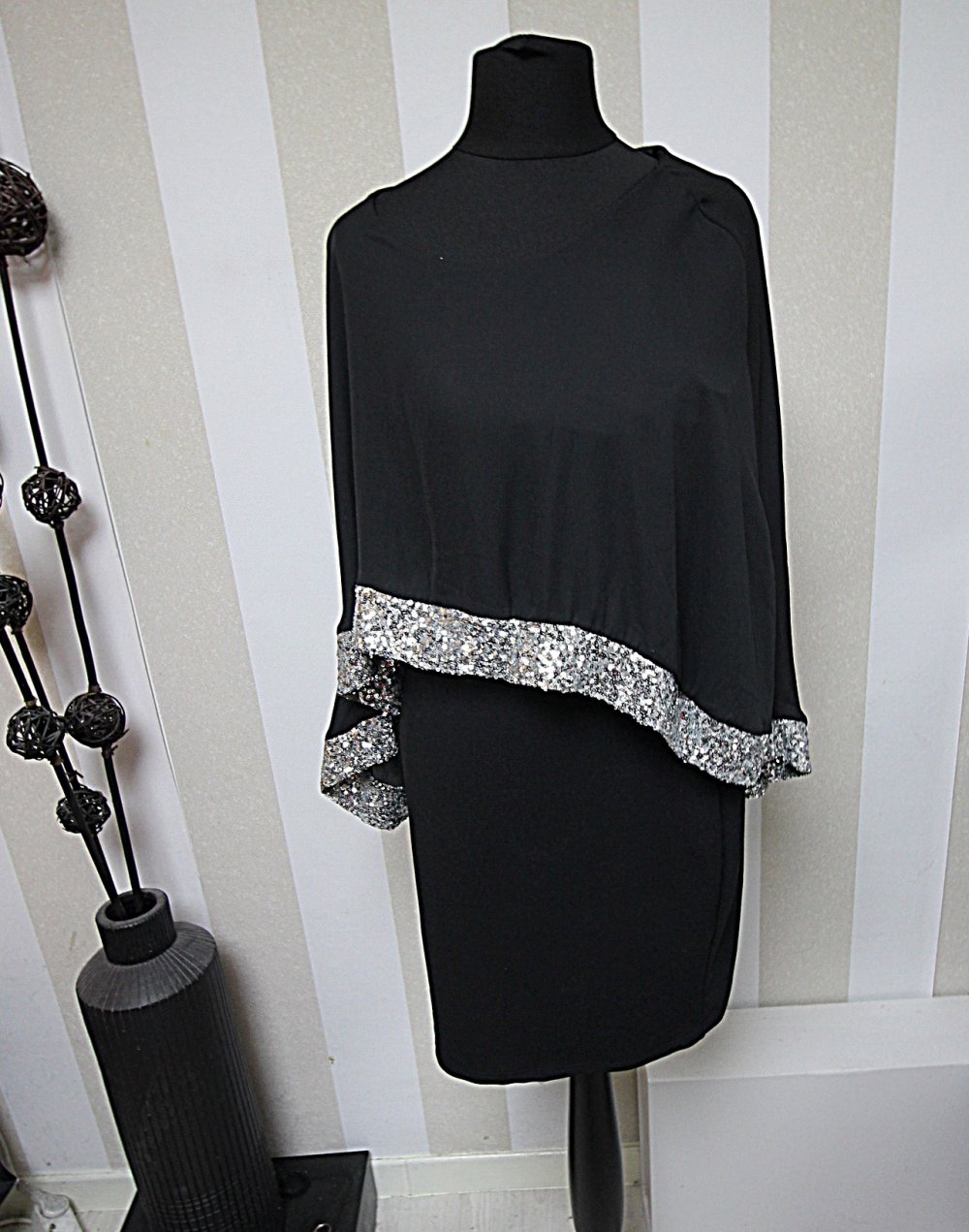 Kleid Abendkleid Pailletten Cocktailkleid Party Silvester Weihnachten abiball Sommerkleid