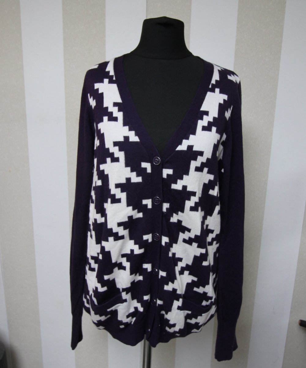 Stockh Lm Strickjacke Hahnentritt Muster Jacke Herbst