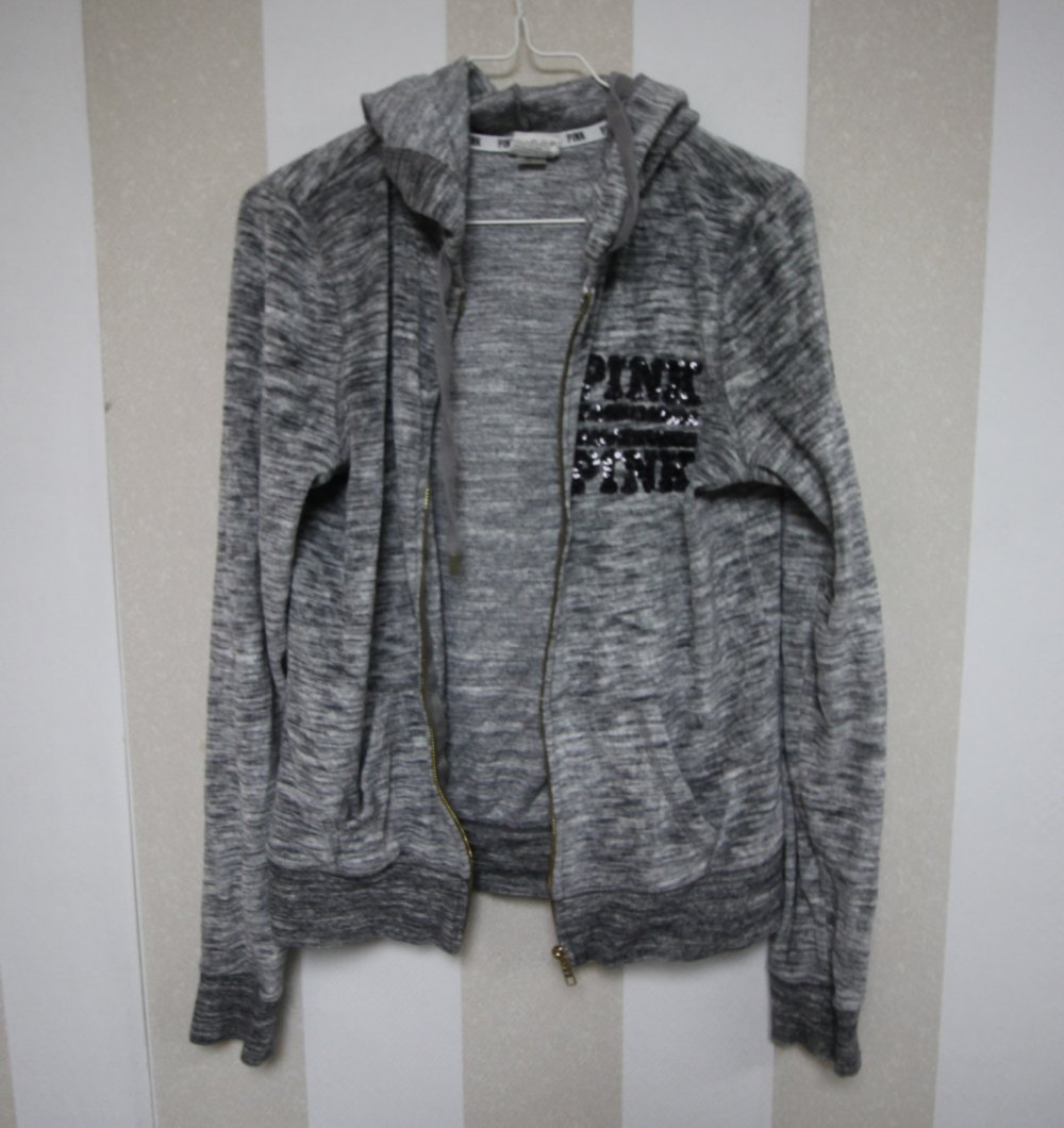 Victoria´s Secret Pink Jacke Hoodie Sweatjacke Pailletten
