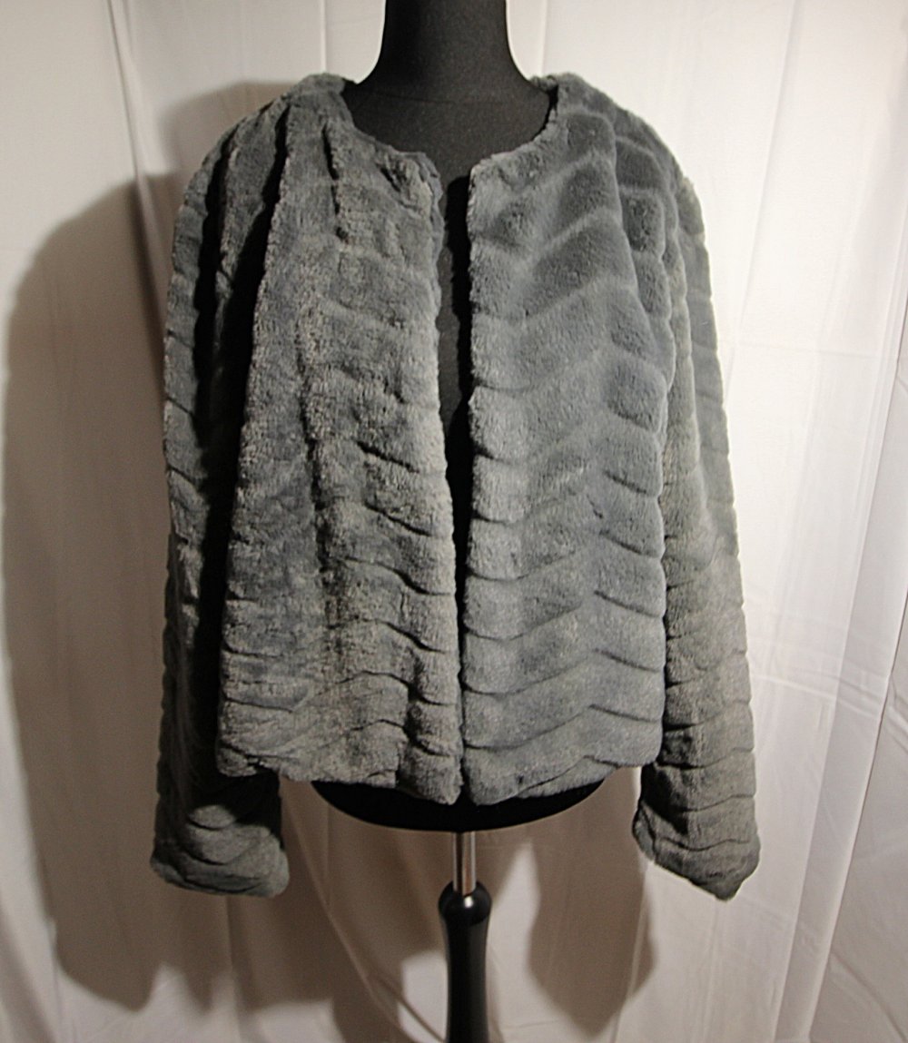 Freequent Teddy Jacke Kunstpelz Kunstfell Fake Fur Herbst Winter