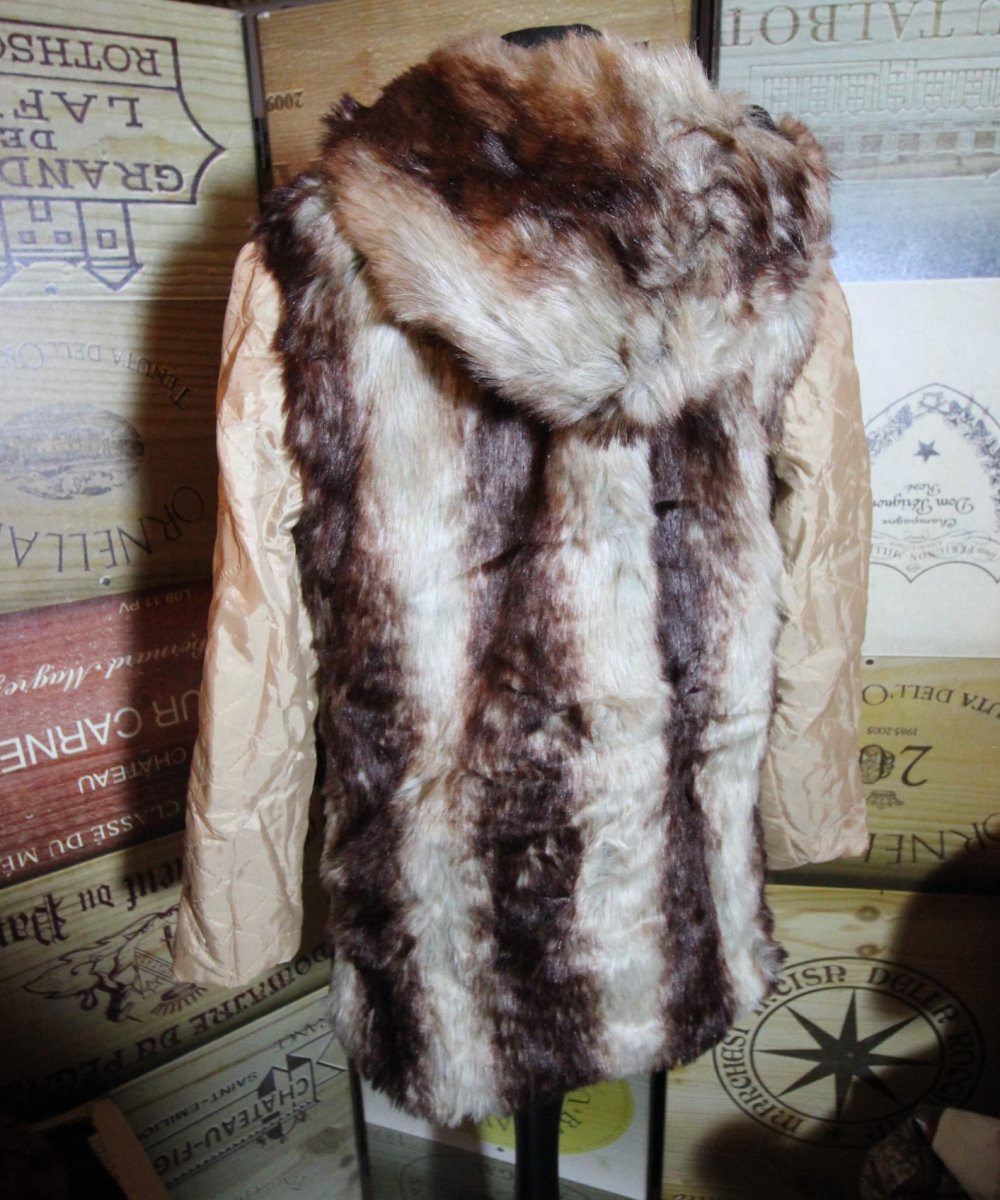 Jacke Longjacke Kunstfell Kunstpelz Faux Fur Kapuze Herbst chic Blogger