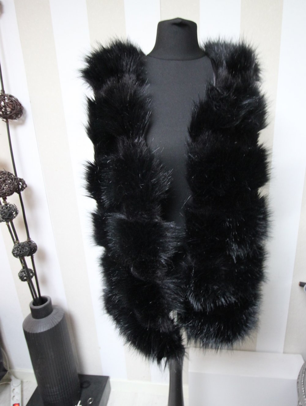 Vera & Lucy Kunstfell Weste Kunstpelz Jacke Herbst Winter Fluffy teddy