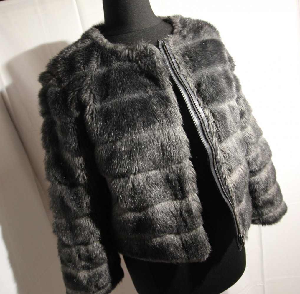 Ann Taylor Kunstpelz Jacke Teddy Fake Fur Kunstfell Herbst Winter