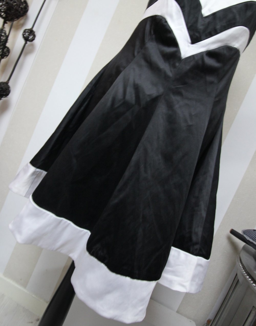 Cotton Club Kleid Abendkleid Party Cocktailkleid Kontrast chic elegant Silvester abiball weihnachten