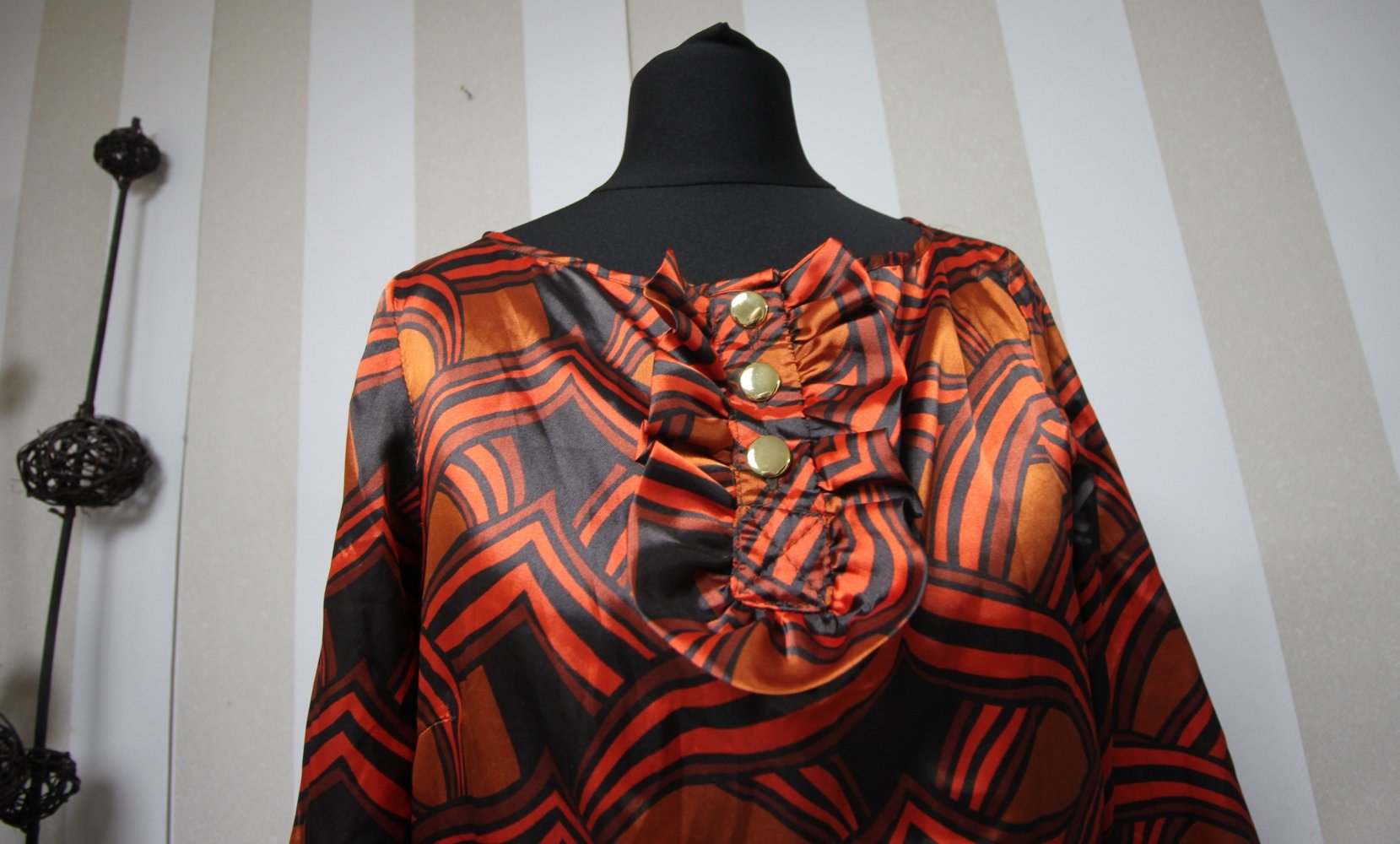 Zara Kleid chic Tunikakleid Party Muster mix