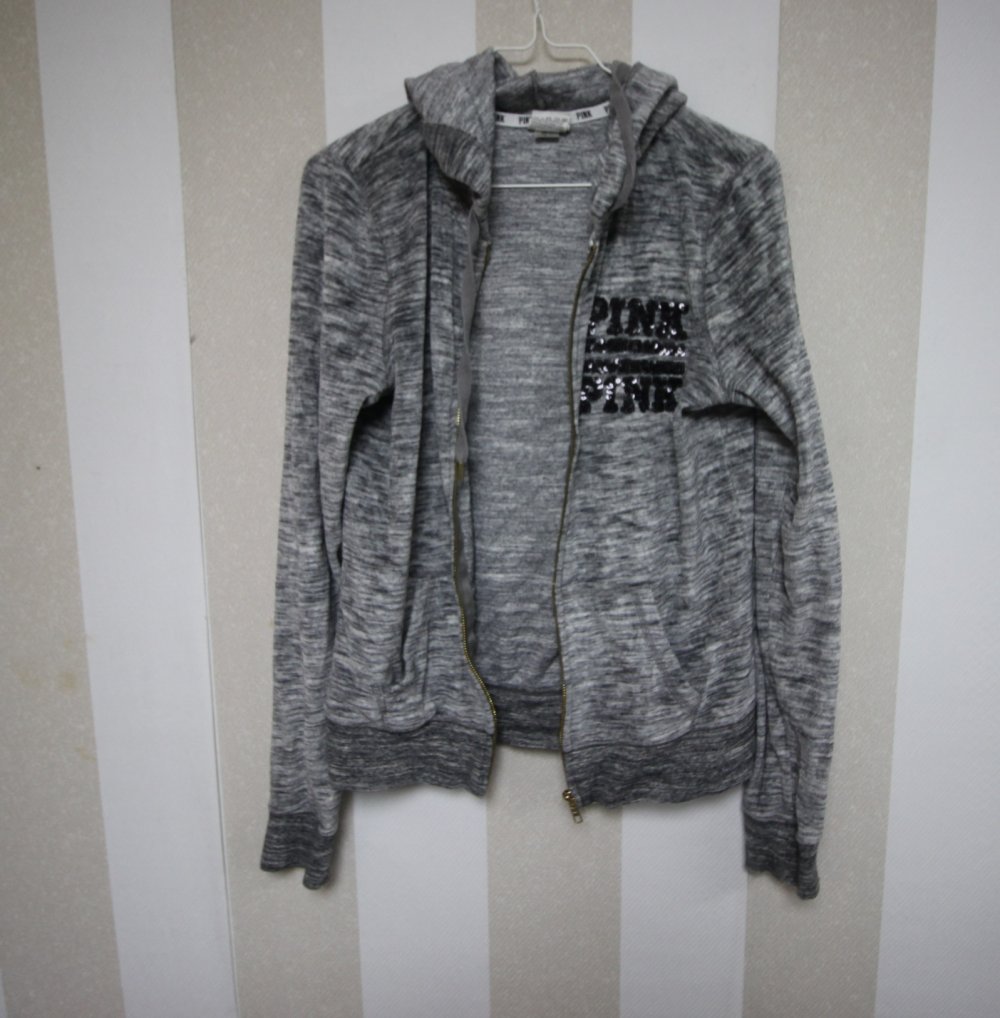 Victoria´s Secret Pink Jacke Hoodie Sweatjacke Pailletten