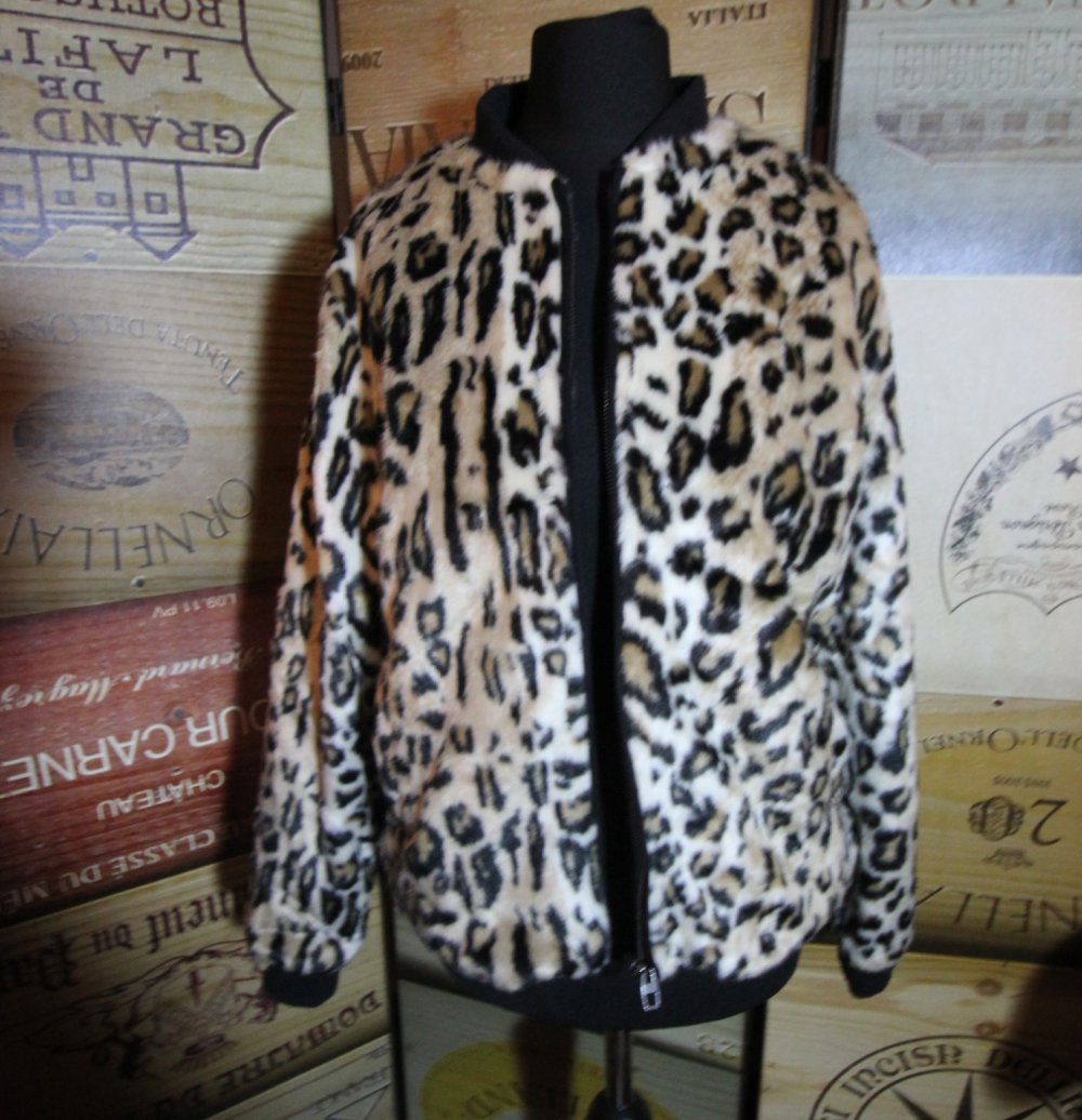 Sisters Point Teddy Jacke Kunstfell Faux Fur Leopard Animal Herbst Designer