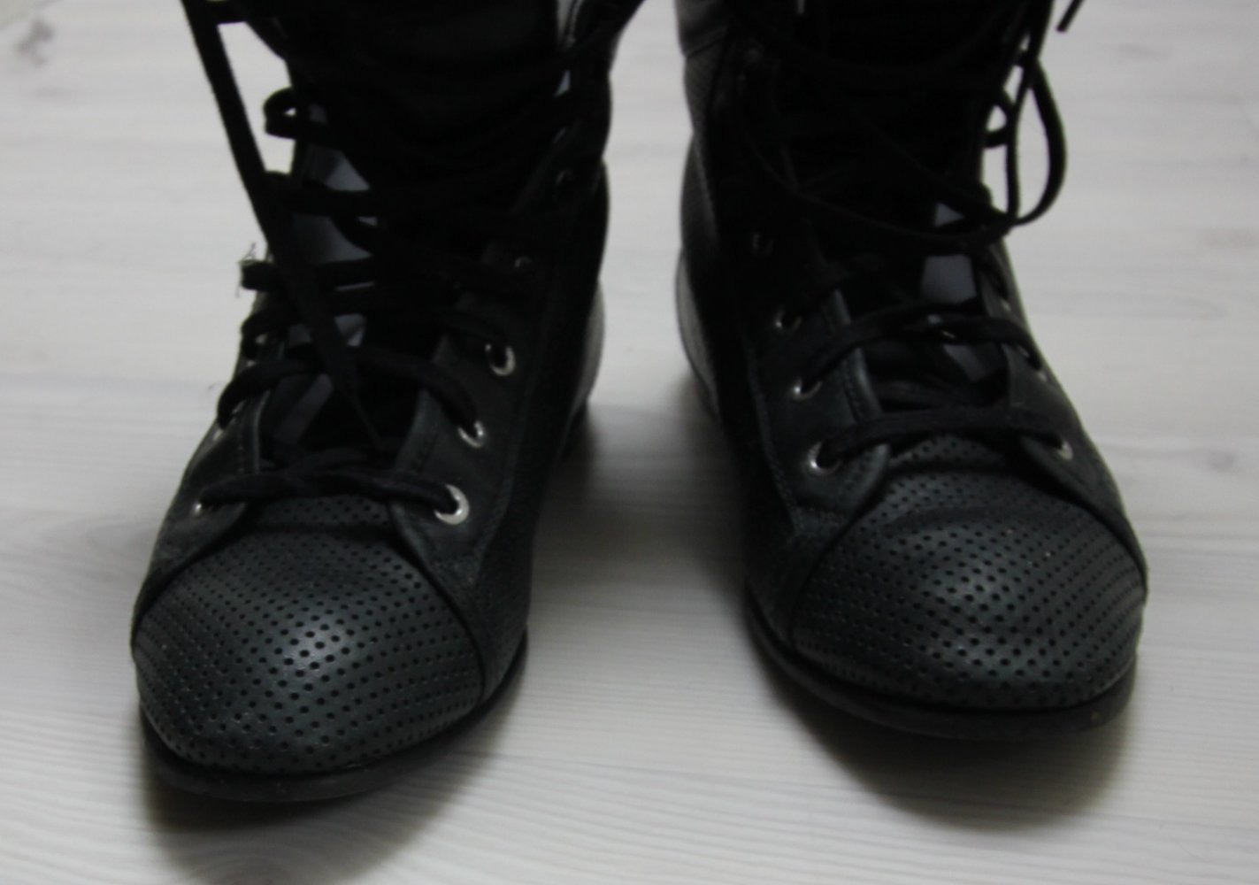  CHANEL Boots Stiefeletten Biker Leder 40.5 Designer Trend Blogger