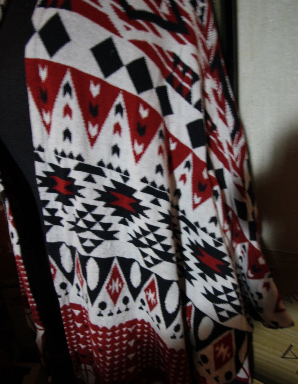 H&M Longjacke Jacke Herbst Winter Aztec Muster mix Blogger Strckjacke