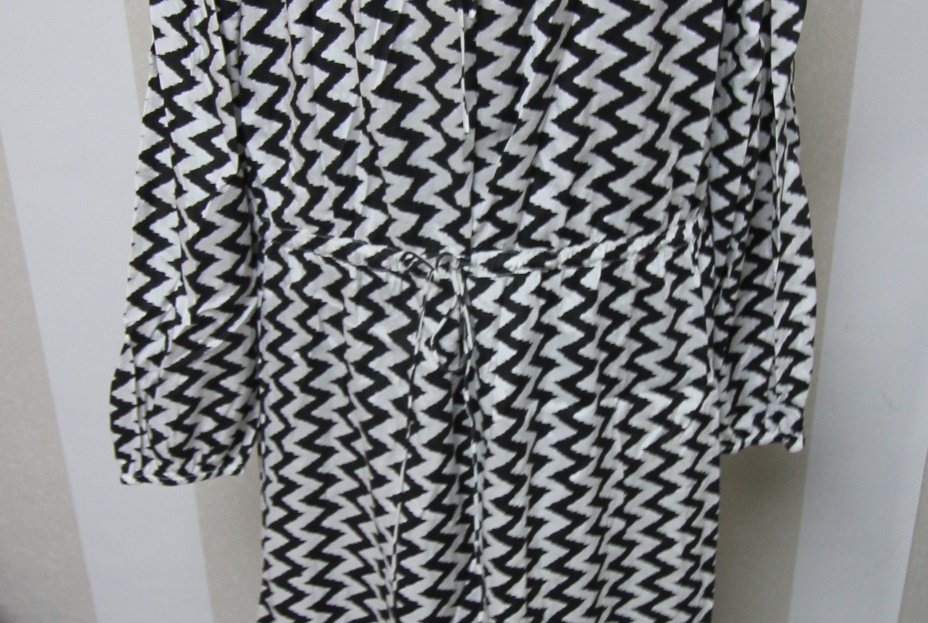 MonRow Kleid Maxikleid Sommerkleid zick zack Muster