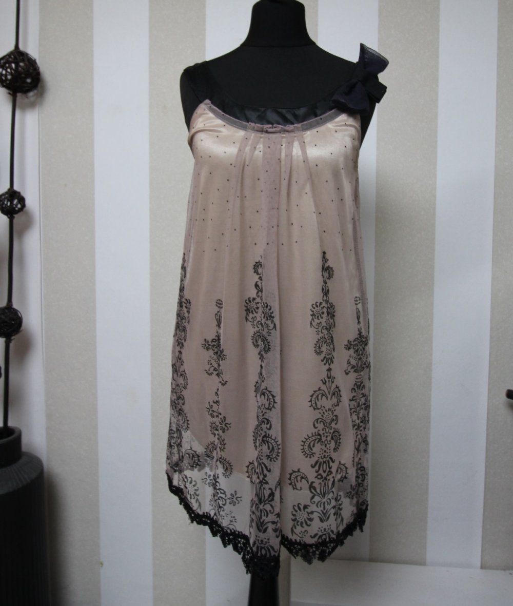 Kleid Cocktailkleid Vintage Party Muster mix Schleife Sommer