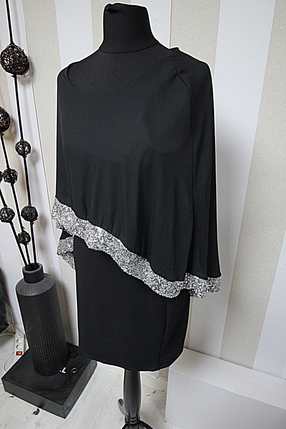 Kleid Abendkleid Pailletten Cocktailkleid Party Silvester Weihnachten abiball Sommerkleid