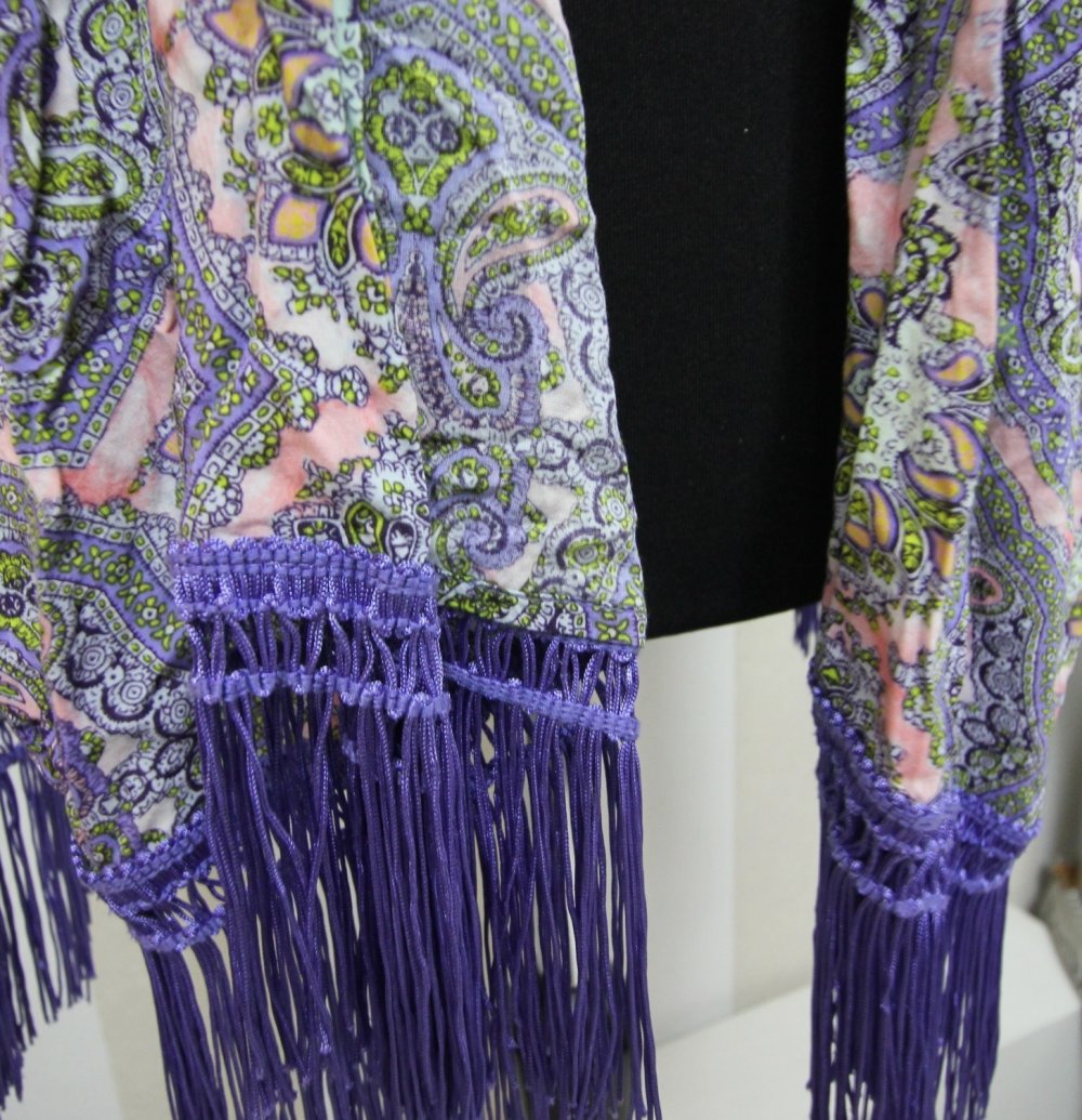 Victoria´s Secret Kimono Mantel Jacke Fransen bunt
