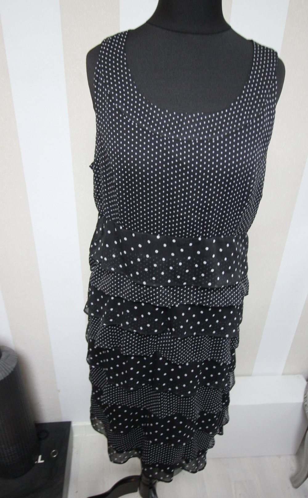 Micha Designer Kleid Punke Polka Dots Sommerkleid Party Cocktailkleid Abendkleid