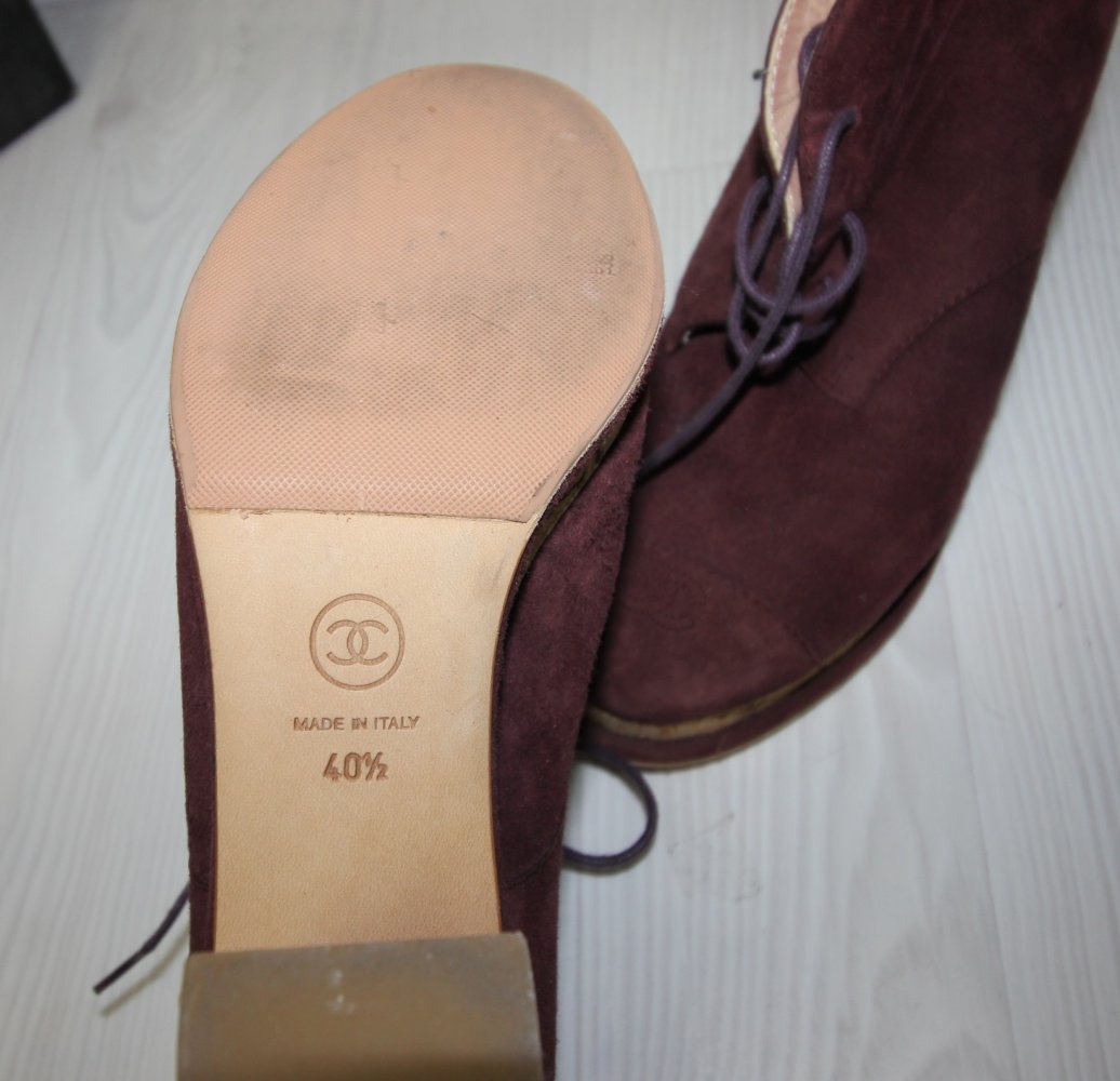  CHANEL Stiefeletten Heels Wildleder 40,5 Designer Blogger 