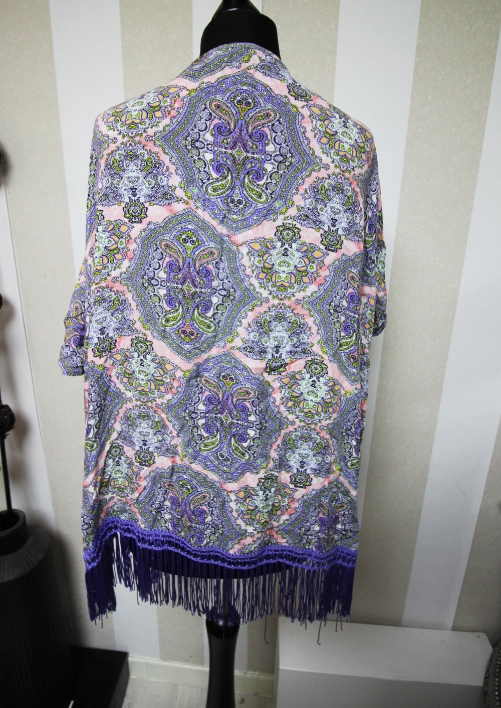 Victoria´s Secret Kimono Mantel Jacke Fransen bunt