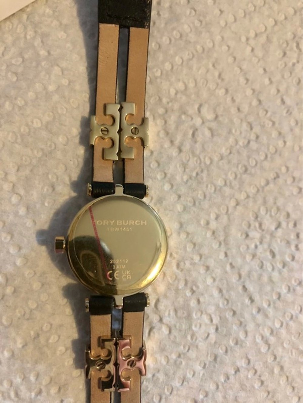 NEU TORY BURCH DESIGNER UHR ARMBAND SCHWARZ / GOLD