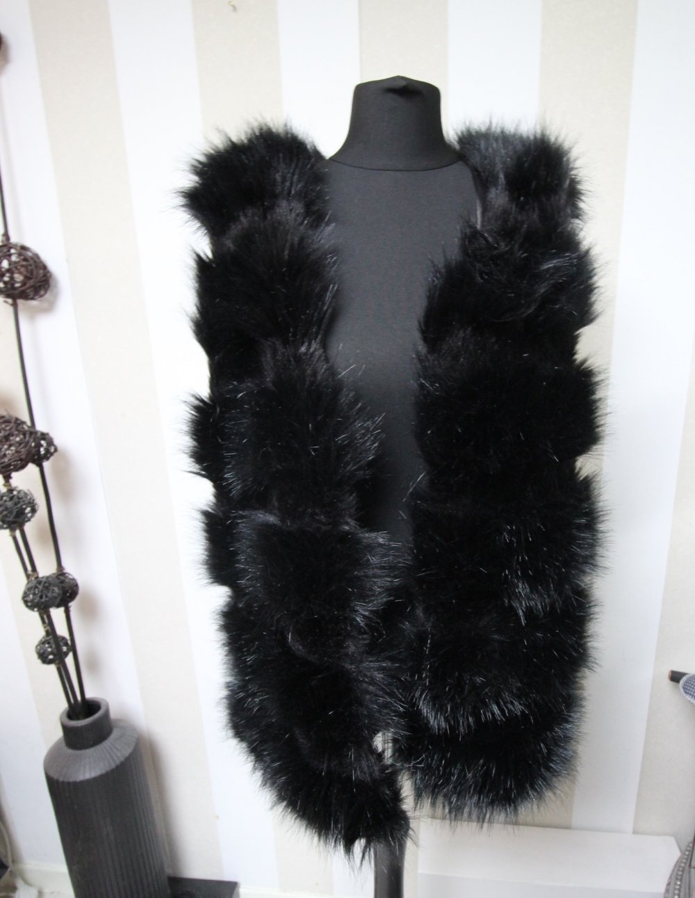 Vera & Lucy Kunstfell Weste Kunstpelz Jacke Herbst Winter Fluffy teddy