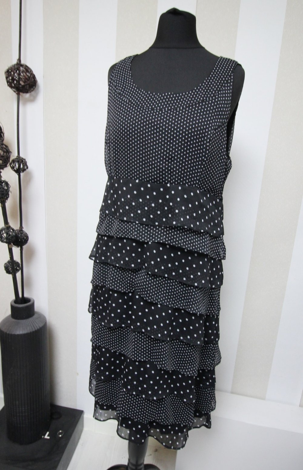 Micha Designer Kleid Punke Polka Dots Sommerkleid Party Cocktailkleid Abendkleid