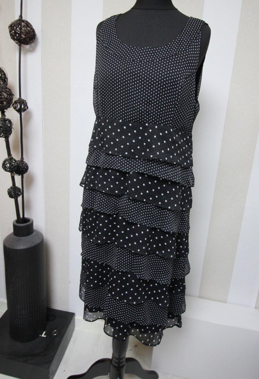 Micha Designer Kleid Punke Polka Dots Sommerkleid Party Cocktailkleid Abendkleid