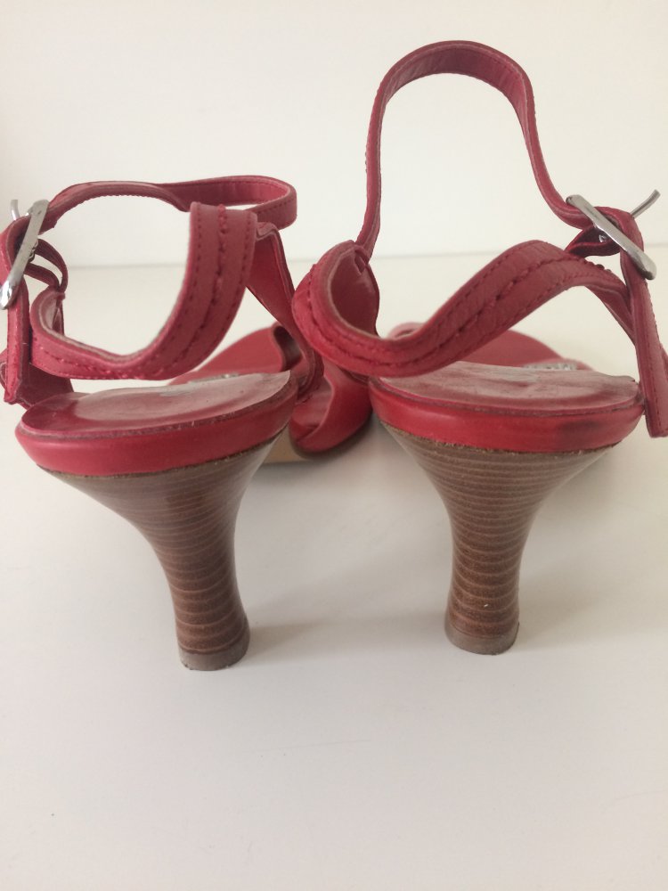 „s. OLIVER „ LEDER ROTE SANDALEN GR. 40