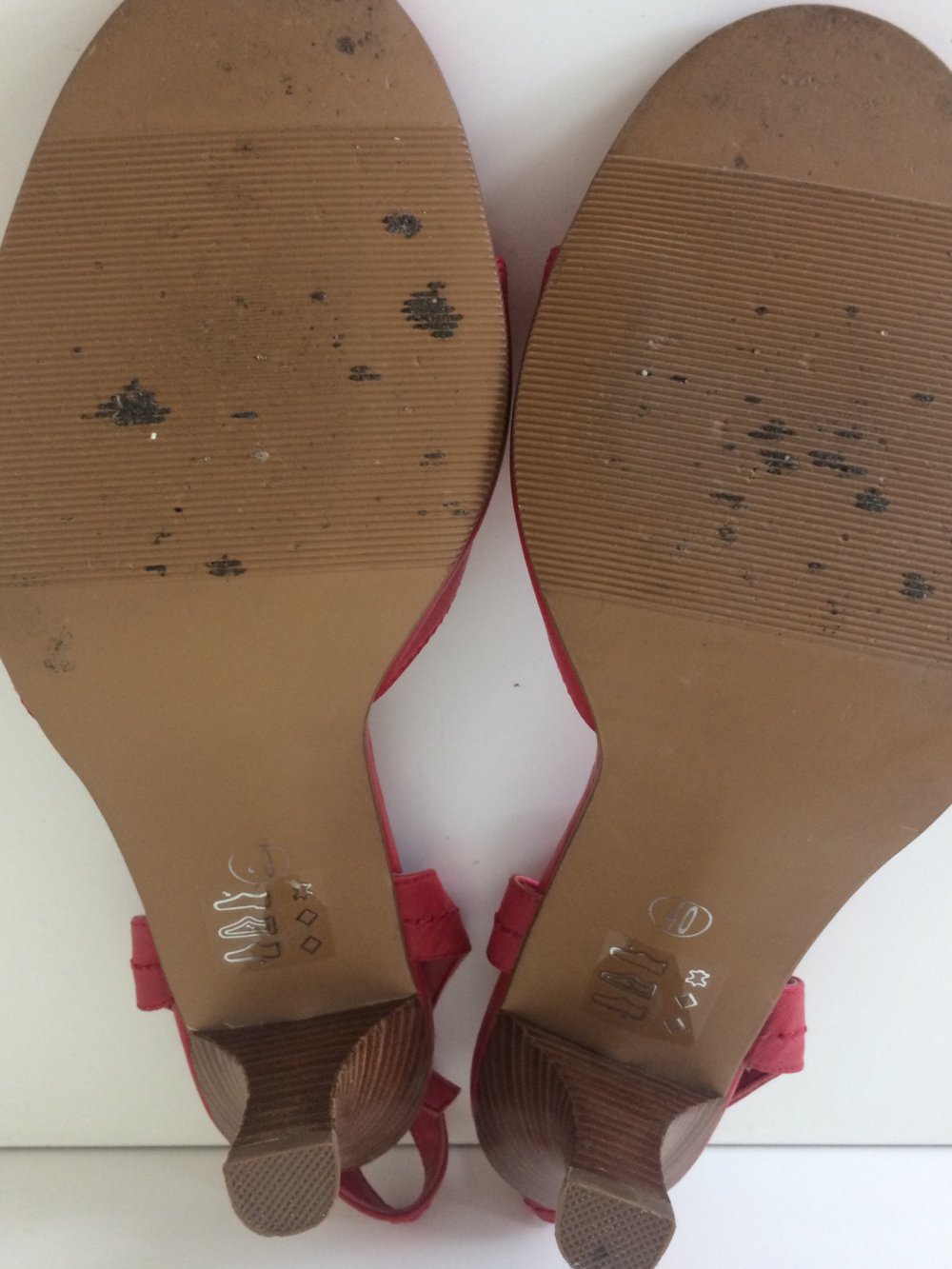 „s. OLIVER „ LEDER ROTE SANDALEN GR. 40