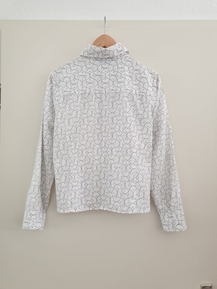 gemusterte Baumwollbluse in 40