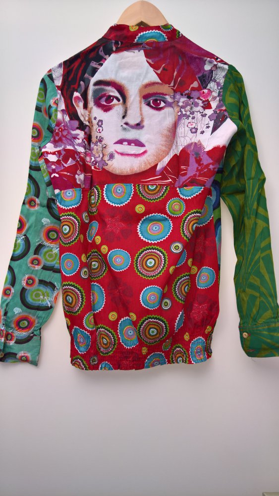 bunte Desigualbluse