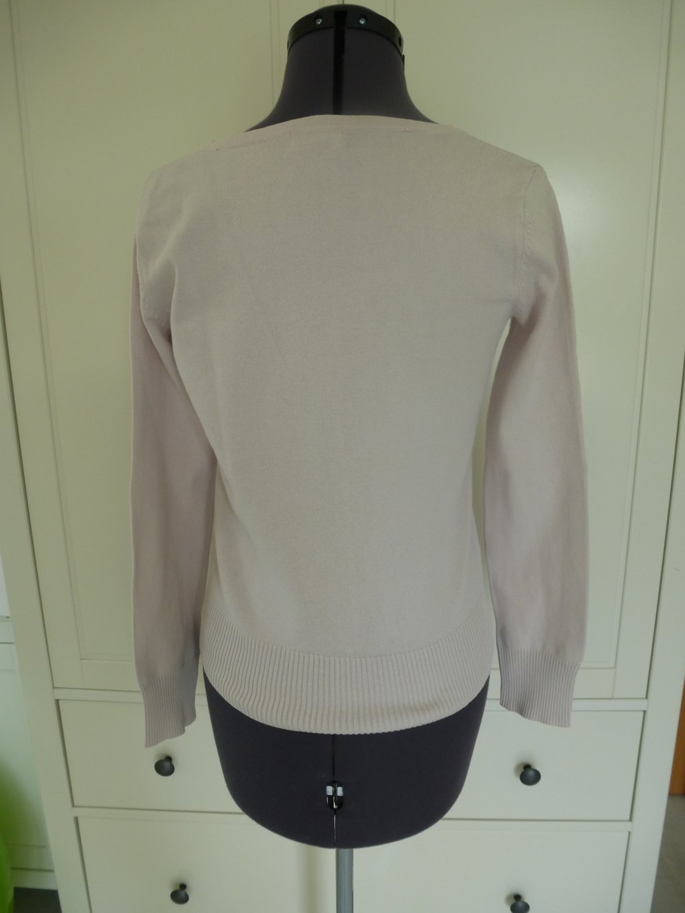 Feinstrickjacke / Cardigan altrosa / rose rosa