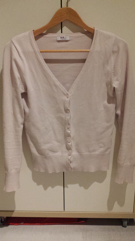 Feinstrickjacke / Cardigan altrosa / rose rosa