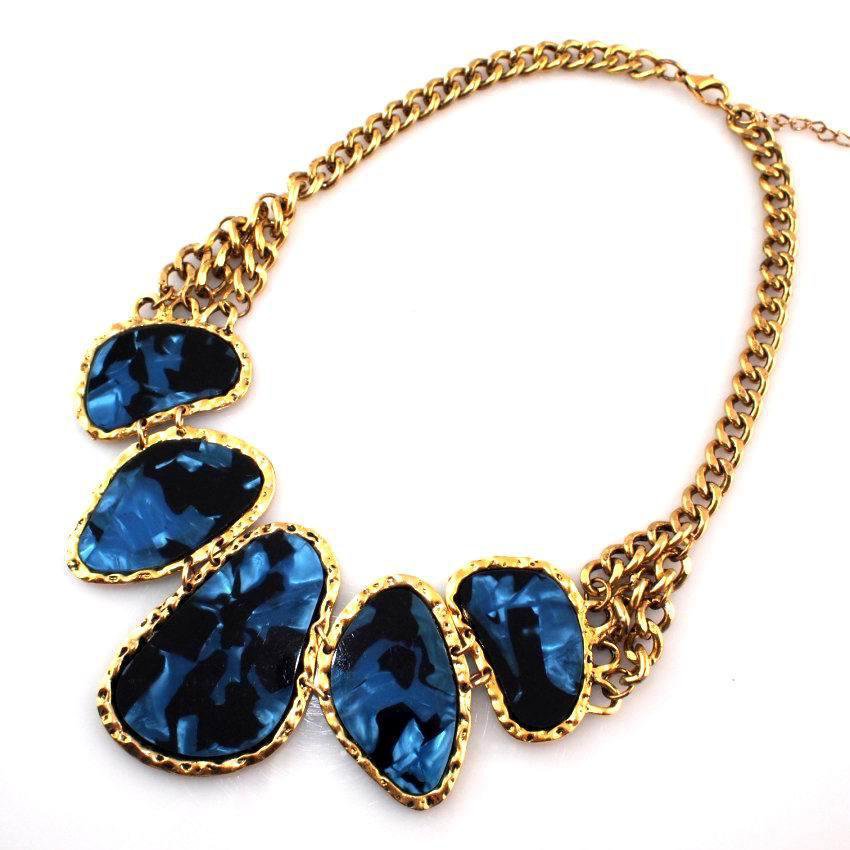 Statementkette blau