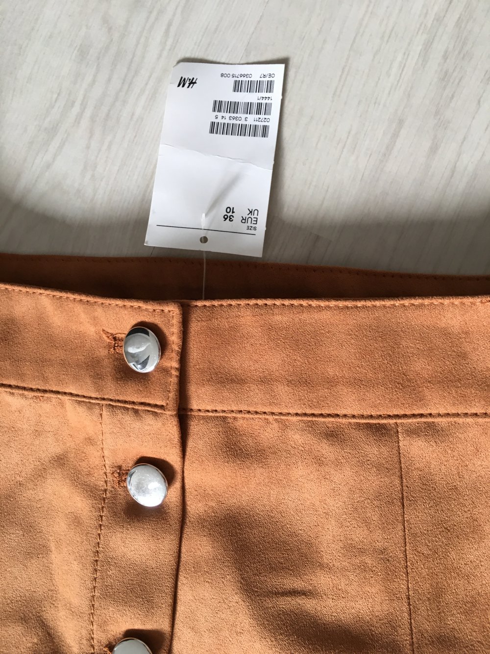 Rock Minirock braun knöpfe S/36 H&M
