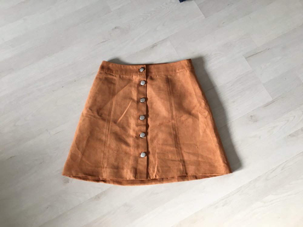 Rock Minirock braun knöpfe S/36 H&M