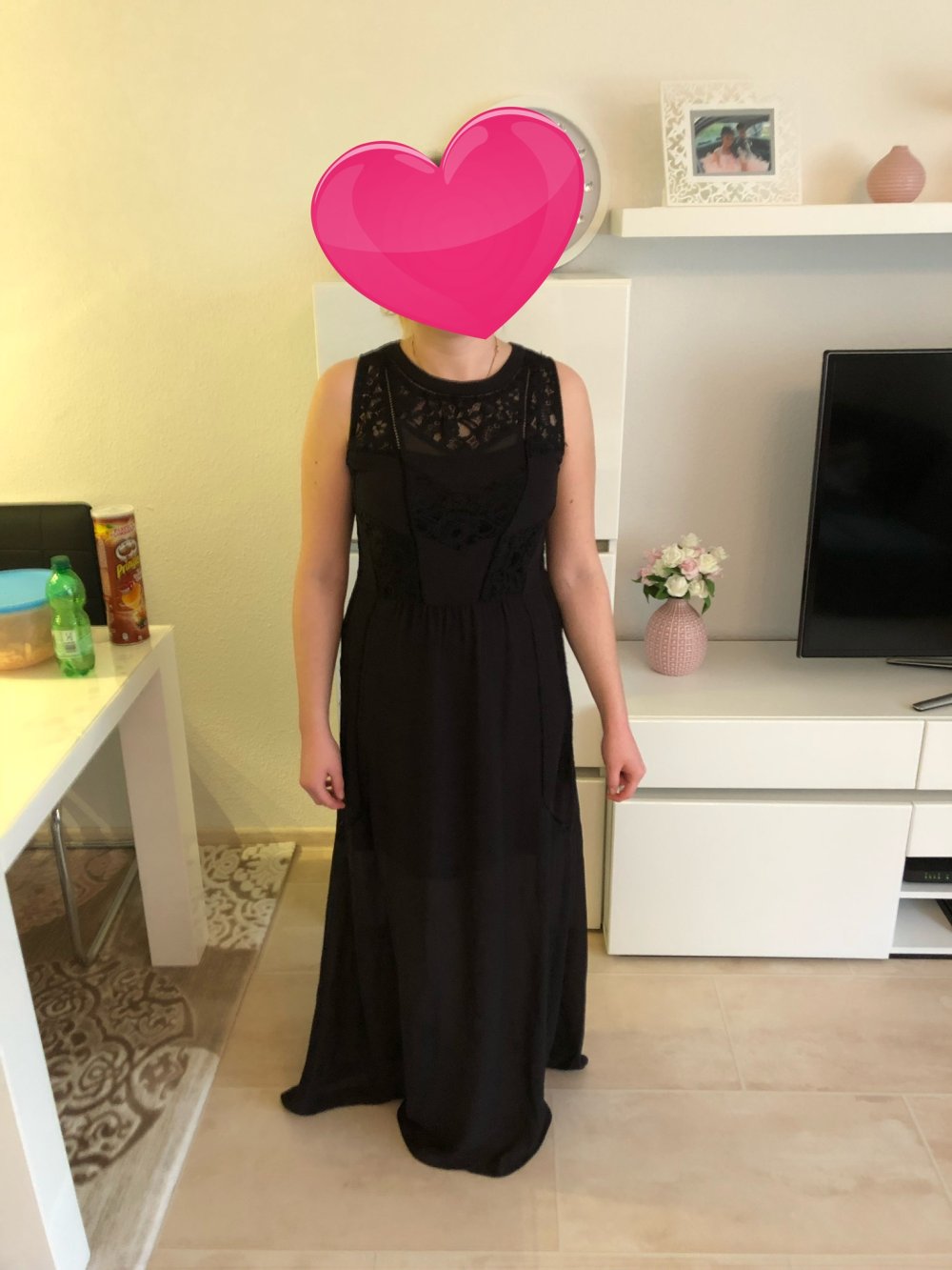 Sommerkleid partykleid maxikleid bodenlang chiffonkleid meshkleid vokuhilakleid 