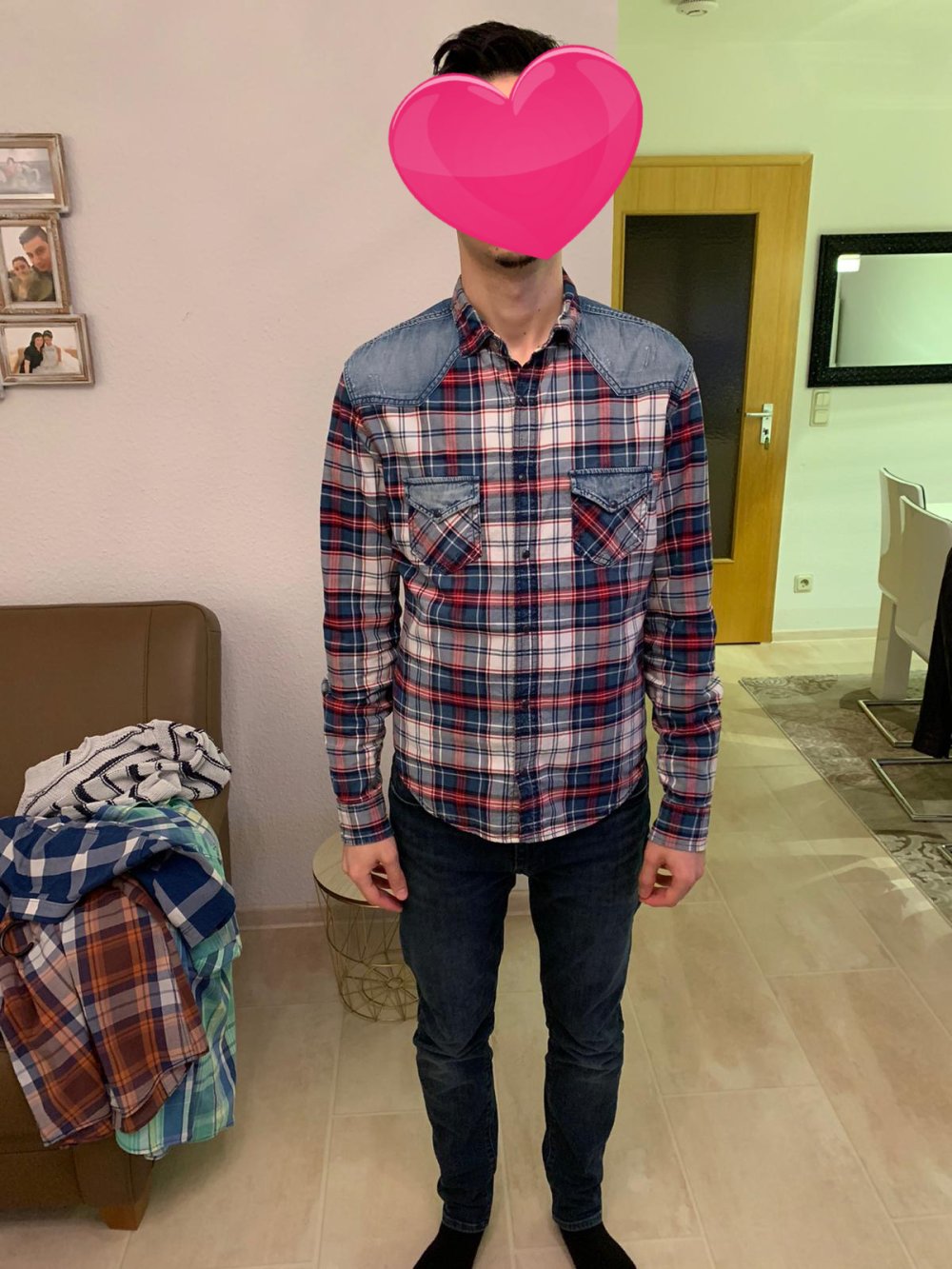 hemd kariert sommerhemd jeanshemd