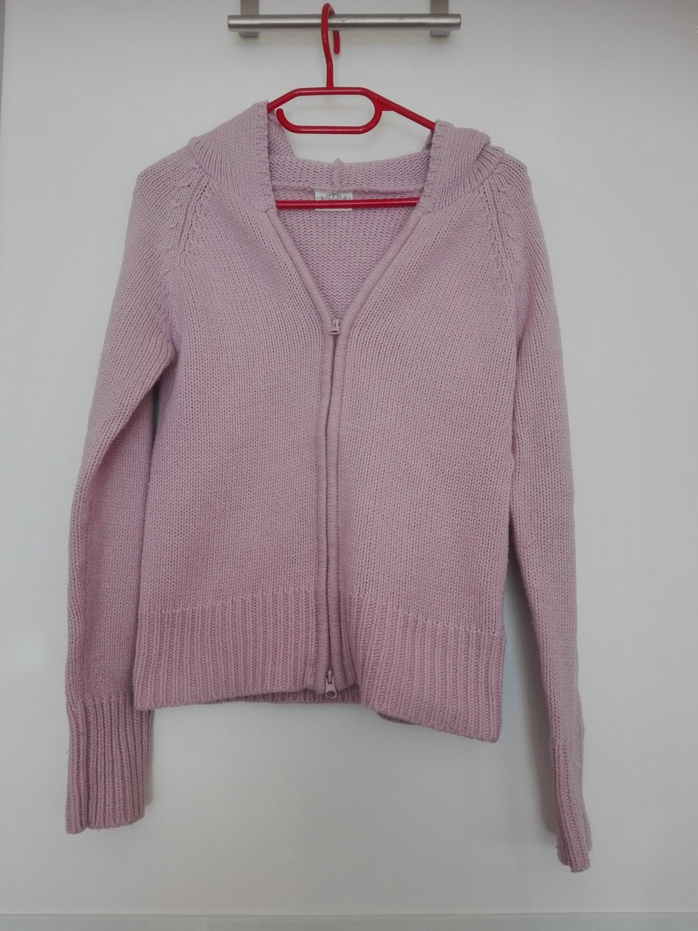 rosa Strickjacke mit Reißverschluss S