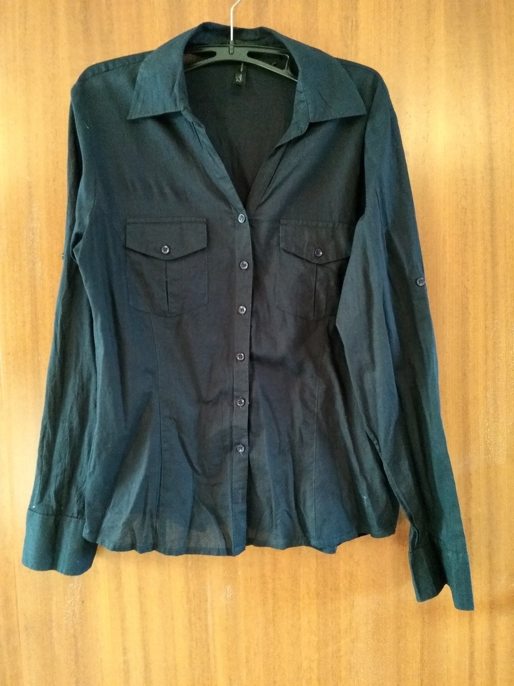 Leichte dunkelblaue Bluse