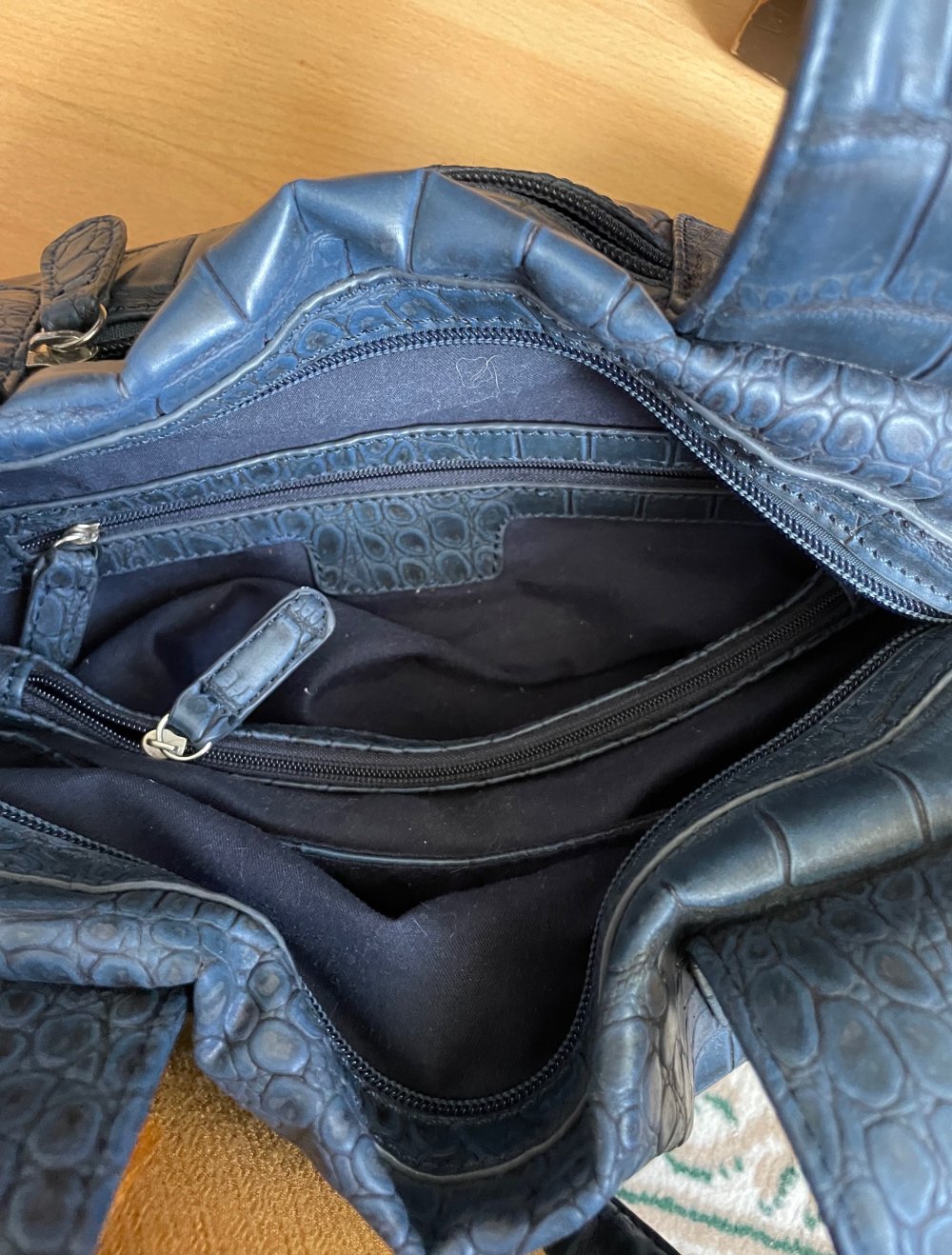 kleine Handttasche blau/ jeansfarben